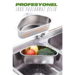 Inox Lavabo Köşe Süzgeci Organizer 304 Paslanmaz Çelik. Mutfak Ürünleri ve Bulaşık Yardımcıları.