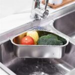 Inox Lavabo Köşe Süzgeci Organizer 304 Paslanmaz Çelik - Görsel 3