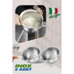 Inox Süzgeç Pirinç Makarna Salata Süzgeci 304 Paslanmaz Çelik 2 ADET. Mutfak Ürünleri ve Kevgir Süzgeçler.