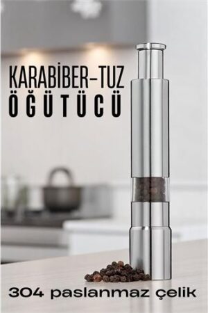 Karabiber Tuz Öğütücü Profesyonel 304 Paslanmaz Çelik Manuel Baharat Değirmeni. Oto-Hırdavat ve Testereler.