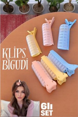 Klipsli Saç Bigudisi Isısız Doğal Bukle Gece Bigudisi 3 cm 6 lı Set. Oto-Hırdavat ve Oto ve Hırdavat Ürünleri.