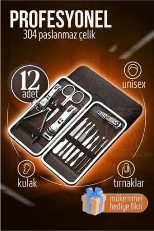 Manikür Seti Pedikür Kulak Yüz Bakım Kiti Profesyonel 304 Çelik Krom. Oto-Hırdavat ve Testereler.