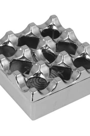 Kapaklı Paslanmaz Kare Küllük - Kapaklı Metal Kül Tablası - Kafe Küllüğü Restoran Küllüğü Masaüstü Küllük. Ev Ürünleri ve Kül Tablası.