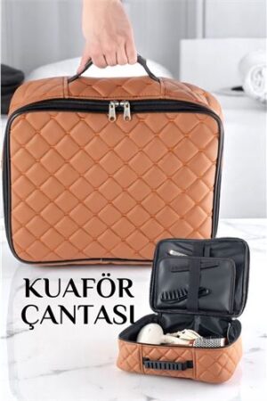 Kuaför Çantası Kapitone Deri Berber Çantası Makyöz Ekipman Çantası TABA. Mutfak Ürünleri ve Tencere ve Tavalar.