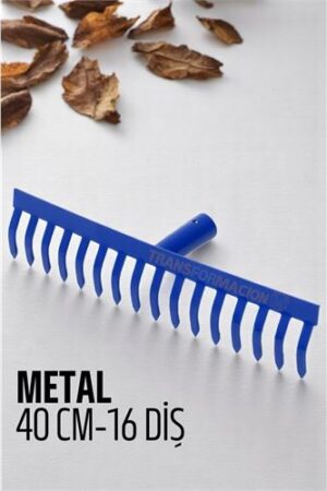 Metal Bahçe Tırmığı - Yaprak Toplama Tırmığı Dayanıklı Tırmık 16 DİŞ 40 CM. Oto-Hırdavat ve Testereler.