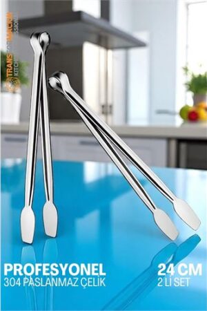 Mutfak Maşası - Mangal Barbekü Maşası - Izgara Maşası Tava Maşası Çelik  24 Cm. Mutfak Ürünleri ve Mutfak Maşa.