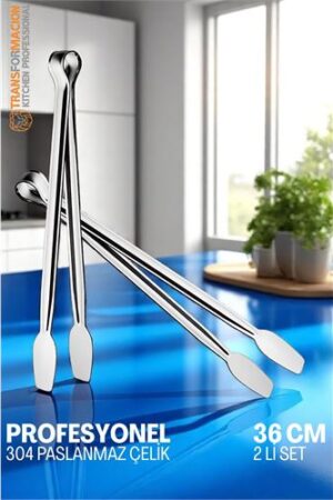 Mutfak Maşası - Mangal Barbekü Maşası - Izgara Maşası Tava Maşası Çelik 36 Cm. Mutfak Ürünleri ve Mutfak Maşa.