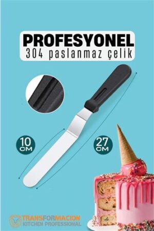Pasta Spatulası Profesyonel 304 Paslanmaz Çelik 27 Cm. Mutfak Ürünleri ve Mutfak Ekipmanları.