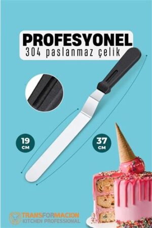 Pasta Spatulası Profesyonel 304 Paslanmaz Çelik 37 Cm. Mutfak Ürünleri ve Mutfak Ekipmanları.