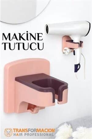 Saç Kurutma Makinesi Tutucu Pratik Yapışma PEMBE. Oto-Hırdavat ve Testereler.