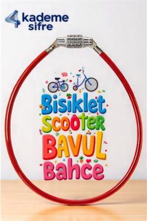 Şifreli Bisiklet Kilidi - 4 Kademe Şifreli Kablo Kilit - 50 cm Bavul Kilidi. Oto-Hırdavat ve Bisiklet Motosiklet.