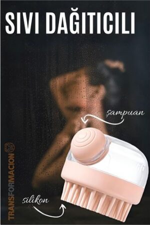 Şampuan Hazneli Silikon Peeling ve Masaj Fırçası. Kişisel Ürünler ve Banyo Keseleri.
