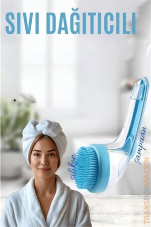 Şampuan Hazneli Silikon Saç Yıkama Peeling ve Masaj Fırçası. Kişisel Ürünler ve Banyo Keseleri.
