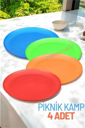 Tabak Seti Kamp Piknik Tabağı 4 ADET. Kişisel Ürünler ve Piknik Outdoor.