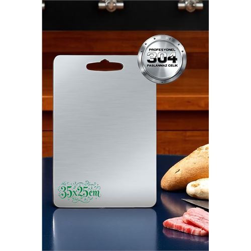 Kesim Tahtası - Profesyonel 304 Paslanmaz Çelik Doğrama Tahtası 35x25 CM. Oto-Hırdavat ve Testereler. Kesim Tahtası - Profesyonel 304 Paslanmaz Çelik Doğrama Tahtası 35x25 CM. Oto-Hırdavat ve Testereler.