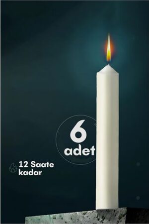 Klasik Mum 6 Adet - Kokusuz Mum. Oto-Hırdavat ve Testereler.