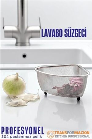 Lavabo Süzgeci -Lavabo Çöplüğü - Lavabo İçi Çöp Süzgeci 304 Paslanmaz Çelik. Mutfak Ürünleri ve Mutfak Ekipmanları.