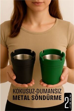 Kokusuz Dumansız Küllük - 2 li Küllük Seti Kafe Küllüğü Restoran Küllüğü Masaüstü Küllük. Ev Ürünleri ve Kül Tablası.