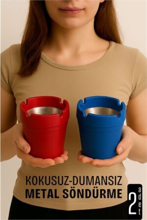 Kokusuz Dumansız Küllük - 2 li Küllük Seti Kafe Küllüğü Restoran Küllüğü Masaüstü Küllük. Ev Ürünleri ve Ev Ürünleri.