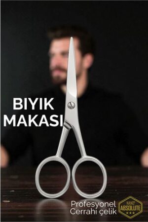 Bıyık Makası -Bıyık Düzeltme Makası Profesyonel Cerrahi Çelik. Kişisel Ürünler ve Unısex Saç ve Sakal Bakımı.