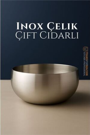 Çift Cidarlı Kase - Inox Çelik Kase  18 cm. Oto-Hırdavat ve Testereler.