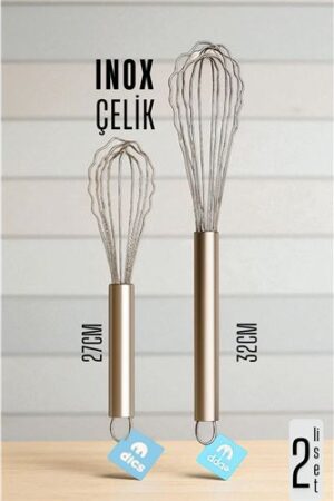 Inox Çelik Çırpıcı + Uzun Kısa 2 li Çırpıcı Seti. Mutfak Ürünleri ve Çırpıcılar.