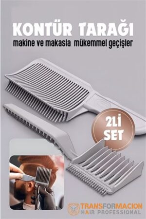 Kuaför Berber Kavisli Kontur Kesim Tarağı 2 li SET. Kuaför Berber ve Kuaför Malzemeleri.