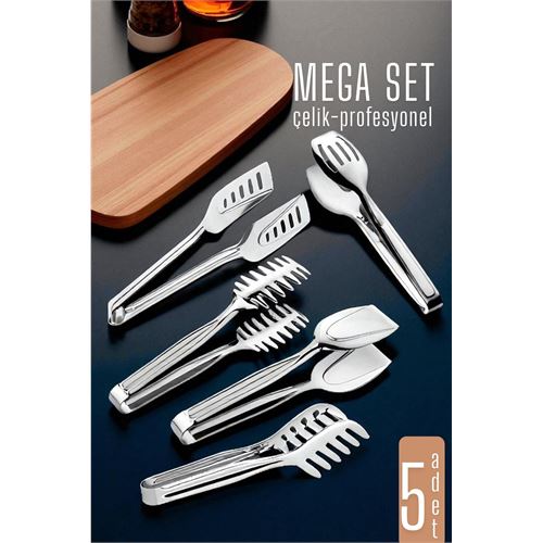 Mutfak Maşa Seti - Makarna Pasta Salata Çok Amaçlı Maşa 5 li SET 304 Paslanmaz Çelik. Mutfak Ürünleri ve Mutfak Maşa. Mutfak Maşa Seti - Makarna Pasta Salata Çok Amaçlı Maşa 5 li SET 304 Paslanmaz Çelik. Mutfak Ürünleri ve Mutfak Maşa.