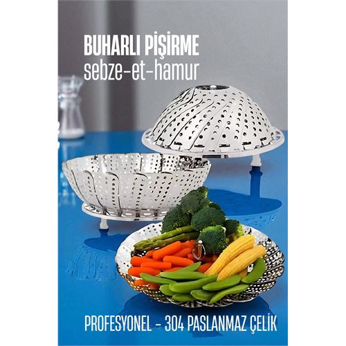 Sebze Pişirme Sepeti - Buharda Pişirme Haşlama Aparatı Paslanmaz Çelik. Mutfak Ürünleri ve Tencere ve Tavalar. Sebze Pişirme Sepeti - Buharda Pişirme Haşlama Aparatı Paslanmaz Çelik. Mutfak Ürünleri ve Tencere ve Tavalar.