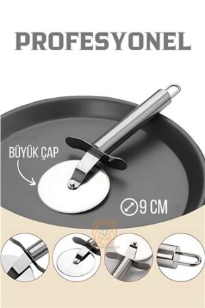 Profesyonel 9 cm Çelik Pizza Kesici Ignacio Design. Oto-Hırdavat ve Testereler.