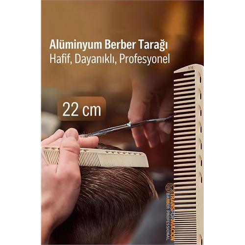 22 cm Alüminyum Saç Kesim Tarağı – Berber Tarağı -Hafif 22 cm Alüminyum Saç Kesim Tarağı – Berber Tarağı -Hafif