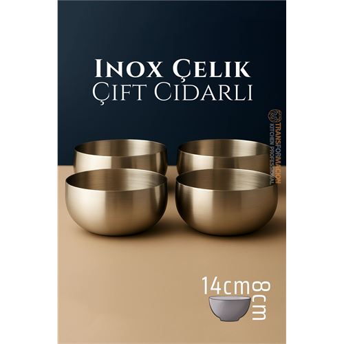 Çift Cidarlı Kase - Inox Çelik Kase 14 cm 4 LÜ SET. Mutfak Ürünleri ve Kaseler. Çift Cidarlı Kase - Inox Çelik Kase 14 cm 4 LÜ SET. Mutfak Ürünleri ve Kaseler.