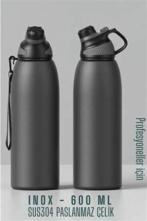 Inox Çelik Termos - 600 ml  SUS304 Çelik Termos Profesyonel GRİ. Kişisel Ürünler ve Hobi Ürünleri.