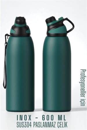 Inox Çelik Termos - 600 ml  SUS304 Çelik Termos Profesyonel YEŞİL. Kişisel Ürünler ve Hobi Ürünleri.