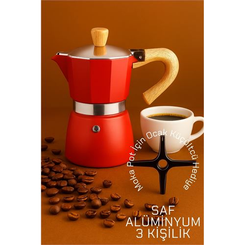 Italyan Moka Pot - 6061 Saf Alüminyum Ahşap Saplı - 3 kişilik KIRMIZI. Mutfak Ürünleri ve Çay Kahve Yardımcıları. Italyan Moka Pot - 6061 Saf Alüminyum Ahşap Saplı - 3 kişilik KIRMIZI. Mutfak Ürünleri ve Çay Kahve Yardımcıları.