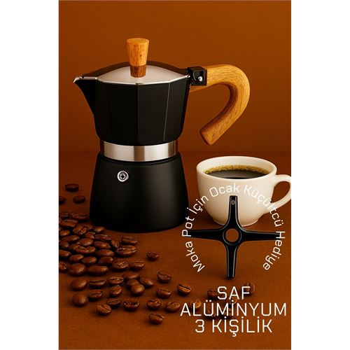 Italyan Moka Pot - 6061 Saf Alüminyum Ahşap Saplı - 3 kişilik SİYAH. Mutfak Ürünleri ve Çay Kahve Yardımcıları. Italyan Moka Pot - 6061 Saf Alüminyum Ahşap Saplı - 3 kişilik SİYAH. Mutfak Ürünleri ve Çay Kahve Yardımcıları.