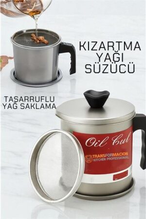 Kızartma Yağı Süzücü - Yağ Saklama Kabı - Tasarruflu Yağ Ayırıcı. Mutfak Ürünleri ve Mutfak Ekipmanları.