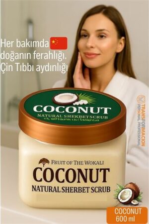 Profesyonel Hindistan Cevizi Doğal Peeling - Tüm Vücut Scrub 600 ml. Kişisel Ürünler ve Kişisel Bakım Unisex.
