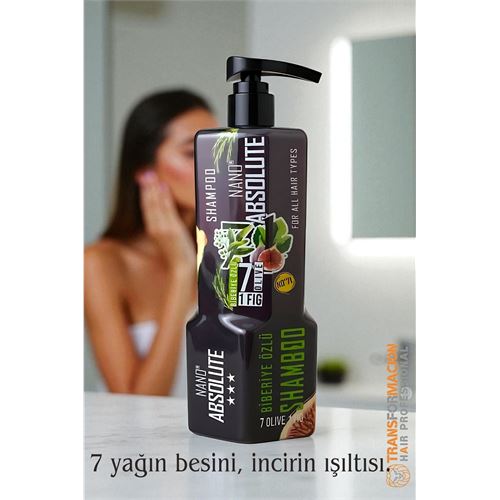 Profesyonel Nano Absolute Şampuan – 7 Zeytinyağı & İncir Özlü Profesyonel Nano Absolute Şampuan – 7 Zeytinyağı & İncir Özlü