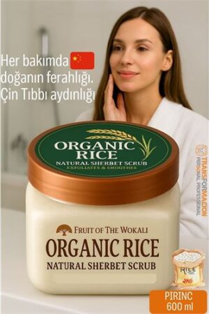 Profesyonel Organik Pirinç Doğal Peeling - Tüm Vücut Scrub 600 ml. Kişisel Ürünler ve Kişisel Bakım Unisex.