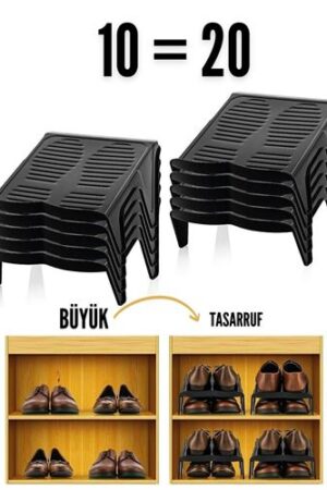 10 LU Ayakkabı Rampası Yer Tasarruf Organizeri Mehle-Twin. Oto-Hırdavat ve Oto ve Hırdavat Ürünleri.