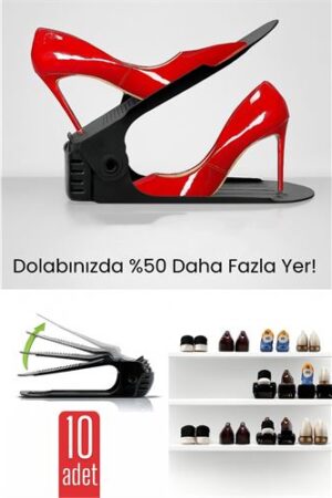 10'lu Ayakkabı Düzenleyici Set – Çift Katlı Tasarım | Dolap İçi Alan Tasarrufu | Ayarlanabilir Yükseklik. Kişisel Ürünler ve Ayakkabı Bakımı.