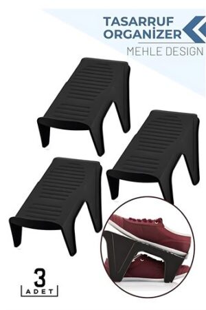 3’lü Ayakkabı Düzenleyici Set – Çift Katlı Tasarım | Dolap İçi Alan Tasarrufu | Kaymaz Yüzey. Kişisel Ürünler ve Ayakkabı Bakımı.