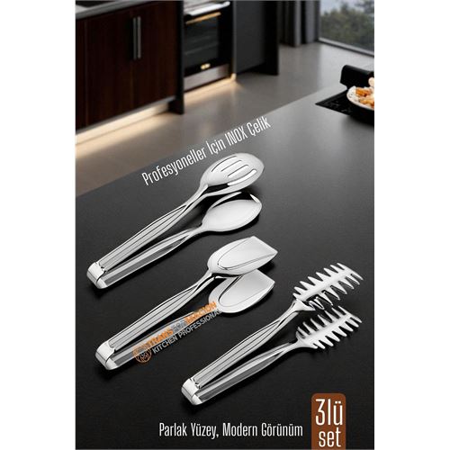 3’lü İnox Çelik Mutfak Maşa Seti - Makarna Pasta Salata Çok Amaçlı Maşa 3 lü SET. Mutfak Ürünleri ve Mutfak Maşa. 3’lü İnox Çelik Mutfak Maşa Seti - Makarna Pasta Salata Çok Amaçlı Maşa 3 lü SET. Mutfak Ürünleri ve Mutfak Maşa.