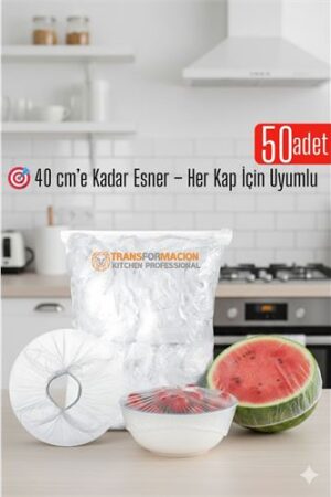 50'li Tabak Bonesi - 40 cm Esnek Streç Kapak Seti