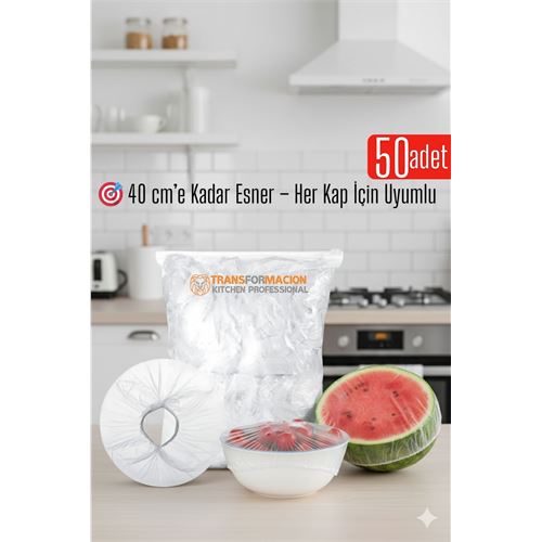 50'li Tabak Bonesi - 40 cm Esnek Streç Kapak Seti 50'li Tabak Bonesi - 40 cm Esnek Streç Kapak Seti