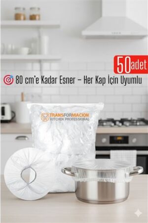 50'li Tencere Bonesi - 80 cm Esnek Streç Kapak Seti