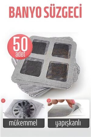 Banyo Gider Süzgeci 50 Adet Yapışkanlı Filtre