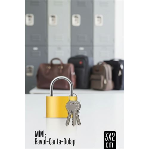 Mini 20mm Bavul ve Çanta Asma Kilidi – 3 Anahtarlı Mini 20mm Bavul ve Çanta Asma Kilidi – 3 Anahtarlı