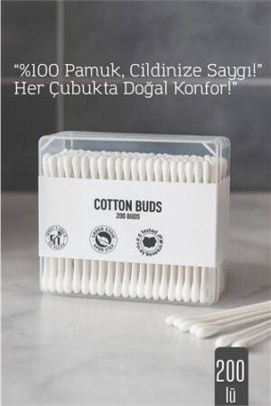 %100 Pamuk Kulak Çubuğu – 200’lü Paket. Mutfak Ürünleri ve Mutfak Ekipmanları.